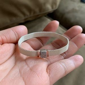 Pandora Reflexions Mesh Sparkling Clasp Bracelet Jewelry